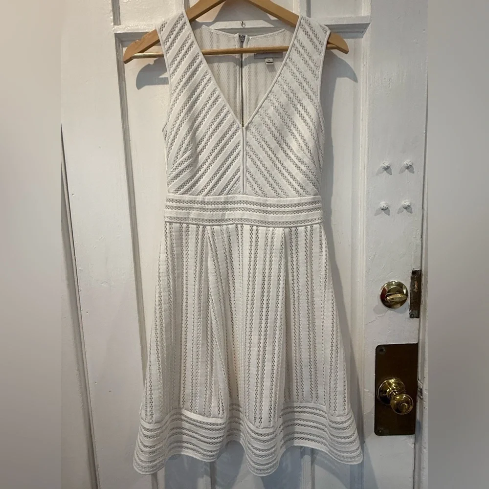 J. Crew White Textured Mini Dress
